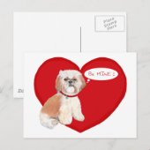 Shih Tzu Valentijnse  Feestdagenkaart (Voorkant / Achterkant)