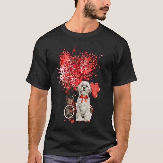 Shih Tzu Valentines Day  Dog  Happy Valentine T-shirt (Voorkant)