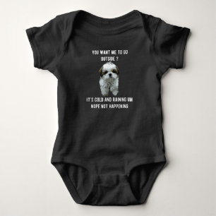 Shih Tzu Verzend TZU u wilt dat ik buiten ga Romper