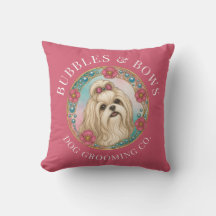 Shih Tzu Verzorgingssalon Kussen | Roze