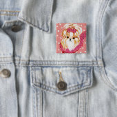 SHIH TZU VIERKANTE BUTTON 5,1 CM (In situ)