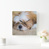 Shih Tzu Vierkante Klok (Huis)