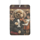 Shih Tzu Violist Orkest Aangepaste Luchtverfrisser (Achterkant)