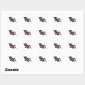 Shih Tzu Vlag Ronde Sticker (Vel)
