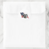 Shih Tzu Vlag Ronde Sticker (Tas)