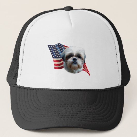 Shih Tzu Vlag Trucker Pet (Voorkant)