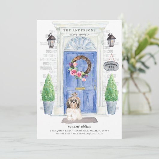 Shih Tzu Voordeur Bewegende Aankondiging (Staand voorkant)