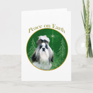 Shih Tzu Vrede Feestdagen Kaart