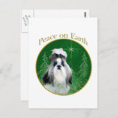 Shih Tzu Vrede op aarde Briefkaart (Voorkant / Achterkant)
