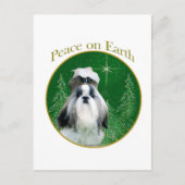 Shih Tzu Vrede op aarde Briefkaart (Voorkant)