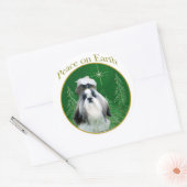 Shih Tzu Vrede op aarde Ronde Sticker (Envelop)