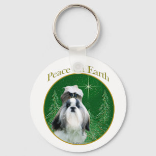 Shih Tzu Vrede op Aarde Sleutelhanger