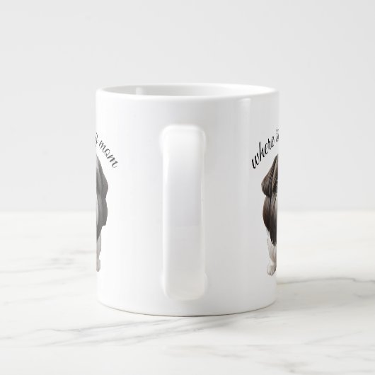 Shih Tzu - Waar is mijn moeder Grote Koffiekop (Achterkant)