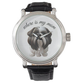 Shih Tzu - Waar is mijn moeder Horloge