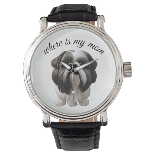 Shih Tzu - Waar is mijn moeder Horloge (Voorkant)