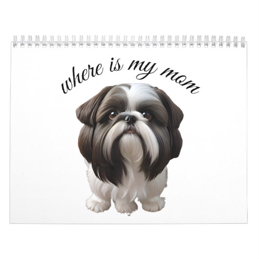 Shih Tzu - Waar is mijn moeder Kalender (Hoes)