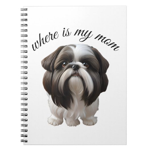 Shih Tzu - Waar is mijn moeder Notitieboek (Voorkant)