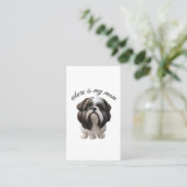 Shih Tzu - Waar is mijn moeder Visitekaartje (Staand voorkant)