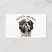 Shih Tzu - Waar is mijn moeder Visitekaartje (Achterkant)
