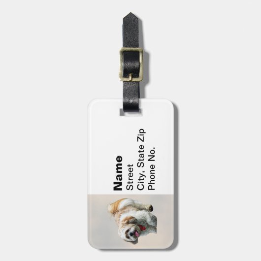 Shih Tzu Walking Bagagelabel (Voorkant verticaal)