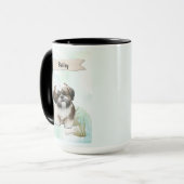 Shih Tzu Watercolor Personalized Dog Mok (Voorkant links)