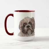 Shih Tzu Waterverf - Aangepast sleepnet Mok (Links)