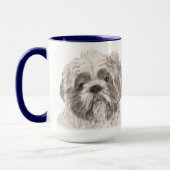 Shih Tzu Waterverf - Aangepast sleepnet Mok (Links)