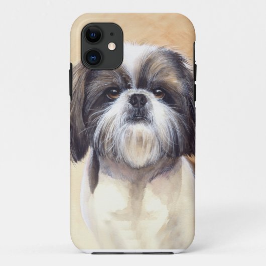 Shih Tzu waterverf iPhone 5 hoesje (Achterkant)