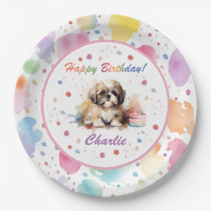 Shih Tzu Waterverf Papier Bord