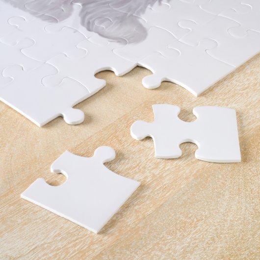 Shih Tzu - Wit met grijs-tan Legpuzzel (Zijkant)