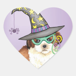 Shih Tzu Witch Hart Sticker
