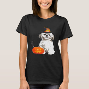 Shih Tzu Witch Pet Halloween Dog Costume Premium T-shirt