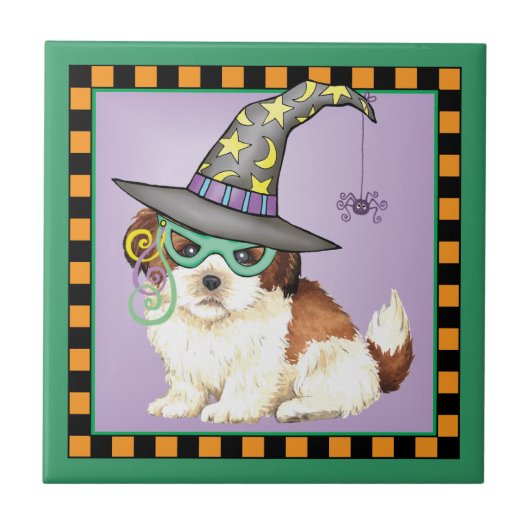 Shih Tzu Witch Tegeltje (Voorkant)