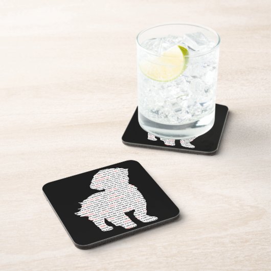 Shih Tzu Word Art Onderzetter (Rechterzijde)