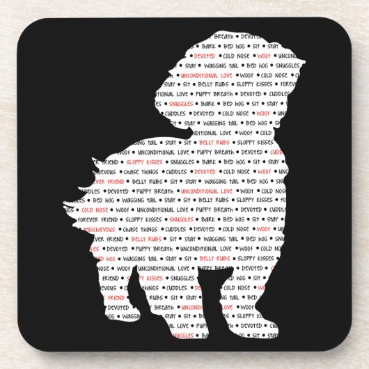 Shih Tzu Word Art Onderzetter (Voorkant)