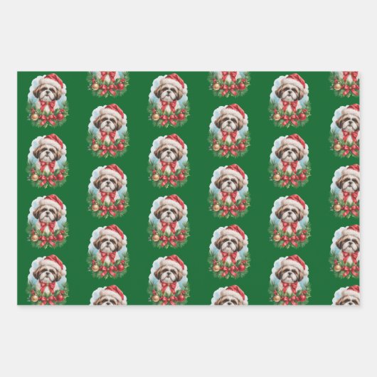 Shih Tzu Wrapping Paper for Christmas  (Voorkant 2)