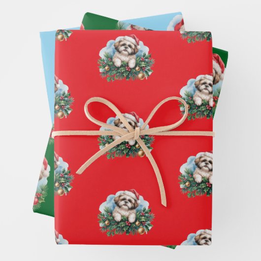 Shih Tzu Wrapping Paper for Christmas  (In situ)
