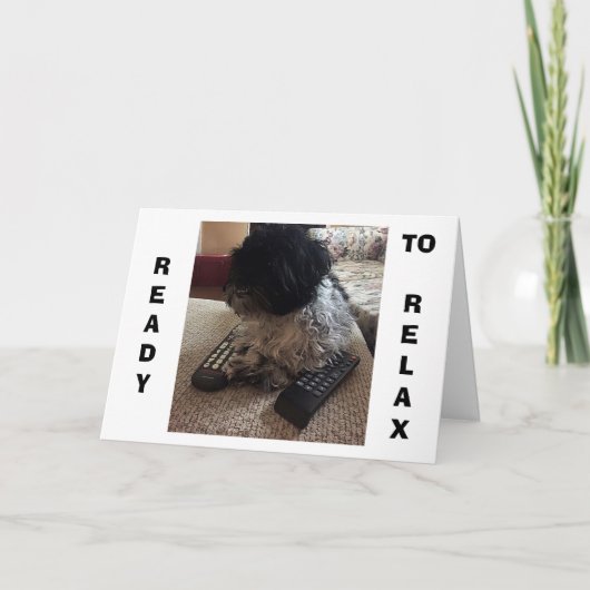 Shih Tzu ZEGGEN "40" DUS WIL JE ONTSPANNEN OP VERJ Kaart (Voorkant)