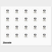 Shih Tzu (zw) - Puppy Hart Sticker (Vel)
