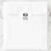 Shih Tzu (zw) - Puppy Hart Sticker (Tas)