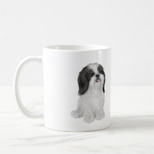 Shih Tzu - zwart-wit (door JF) Koffiemok