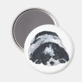 Shih Tzu Zwart & Wit Magneet (Voorkant / Achterkant)