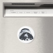 Shih Tzu Zwart & Wit Magneet (Insitu (Vaatwasser))