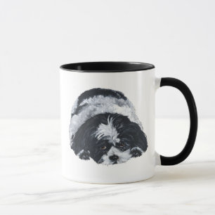 Shih Tzu Zwart & Wit Mok