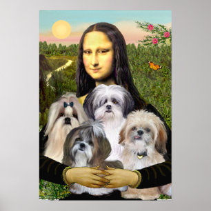 Shih Tzus 4-MONA Poster