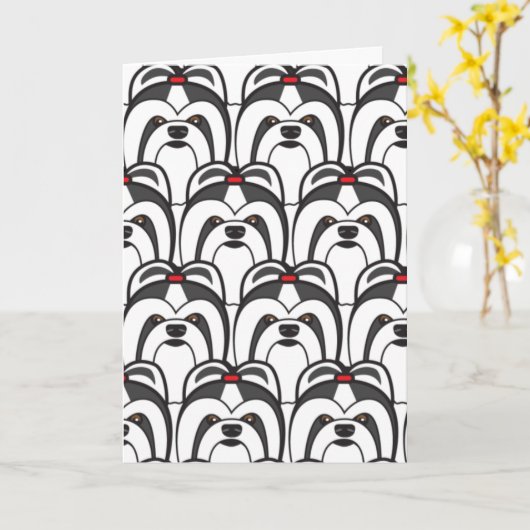 Shih Tzus Kaart (Gele Bloem)