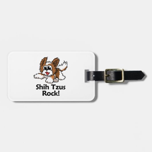 Shih Tzus Rock! Bagagelabel (Voorkant horizontaal)