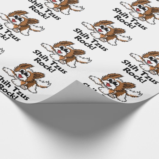 Shih Tzus Rock! Cadeaupapier (Hoek)