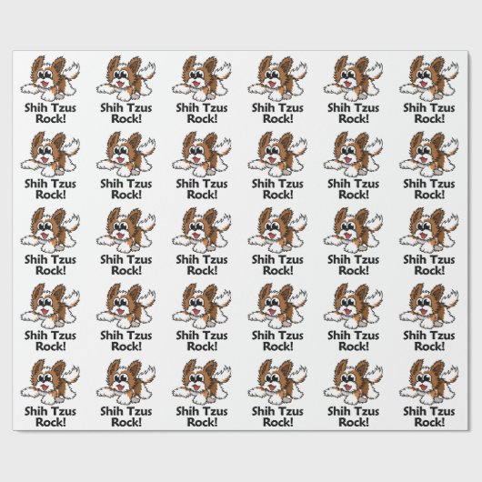 Shih Tzus Rock! Cadeaupapier (Vlak)