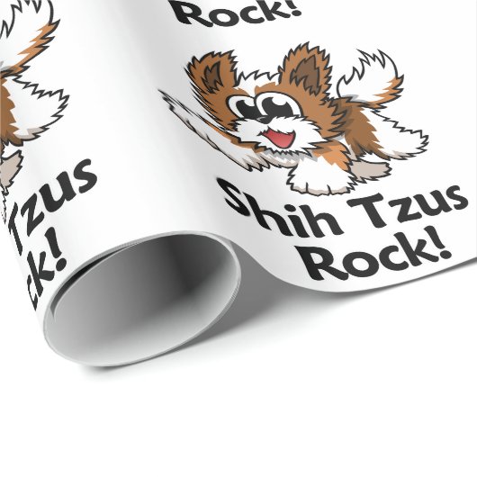 Shih Tzus Rock! Cadeaupapier (Rol Hoek)